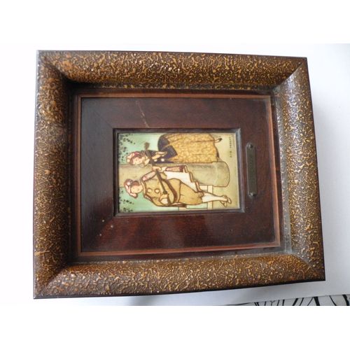 Brade Petit Tableau "La Sérénade", Émaux, Signé Jb Imbert.