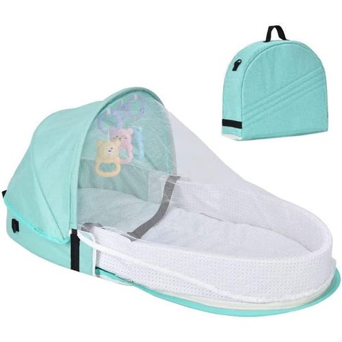 Lit De Voyage Pour Bébé Avec Moustiquaire Et Auvent, Sac À Langer Portable Pliable Avec Moustiquaire
