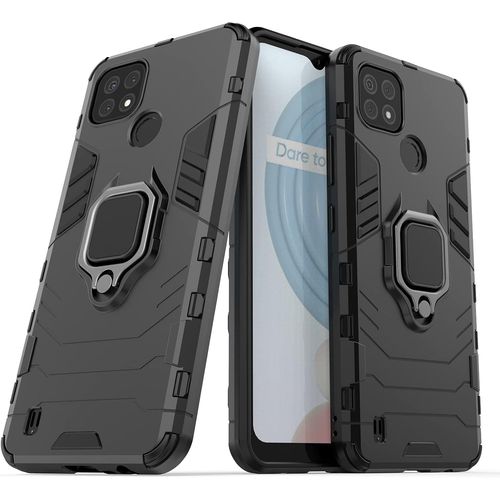 Coque Pour Realme C21,Etui Antichoc Élégant Et Robuste Avec Support Pour Téléphone Portable,Coque Etui Pour Realme C21.Noir