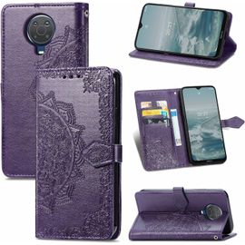 Coque Pour Nokia 6.3. Housse En Cuir Flip Case Portefeuille Flip Coque Premium Avec Emplacement De Cartes Coque Etui Pour Nokia 6.3.Violet