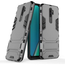 Coque Pour Oppo A9 2020,Etui Antichoc Élégant Et Robuste Avec Support Pour Téléphone Portable,Coque Etui Pour Oppo A9 2020.Gris