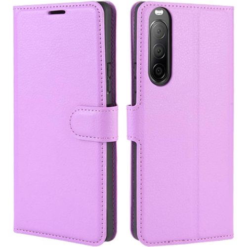 Coque For Sony Xperia 1 Ii Housse Premium Portefeuille Cuir Pu With Rangements De Cartes Fermeture Aimanté Fonction De Support Flip Case Violet