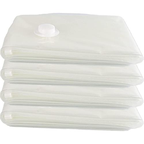 DYG Paquet de 4 sacs de rangement sous vide 60x80cm, sac de rangement sous vide réutilisable pour vêtements, couettes, oreillers, couvertures