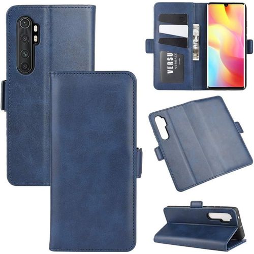 Cas De Pour Xiaomi Mi Note 10 Lite 6 47 Pouces Pu Cuir Housse Flip Coque Boucle Courte Conception Avec Built Stand Et Magnétique Fermeture Portefeuille Protection Cas Bleu
