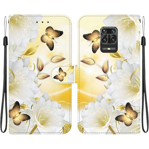 Cas De Pour Xiaomi Redmi Note 9s/9 Pro/9 Pro Max 6,67 Pouces Pu Cuir Housse Flip Coque Blossom Motif Avec Support Et Magnétique Fermeture Portefeuille Protection Étui 10