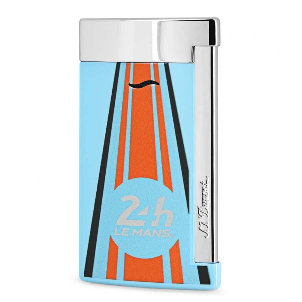 briquet dupont le mans bleu chromé slim 7