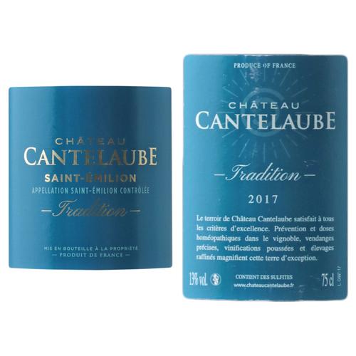 Château Cantelaube Saint-Emilion Cuvée Tradition Rouge 2017 X3