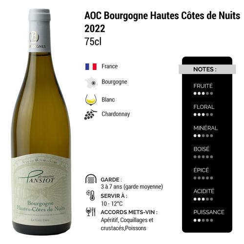 Domaine Pansiot Bourgogne Hautes Côtes De Nuits Blanc 2022 X6