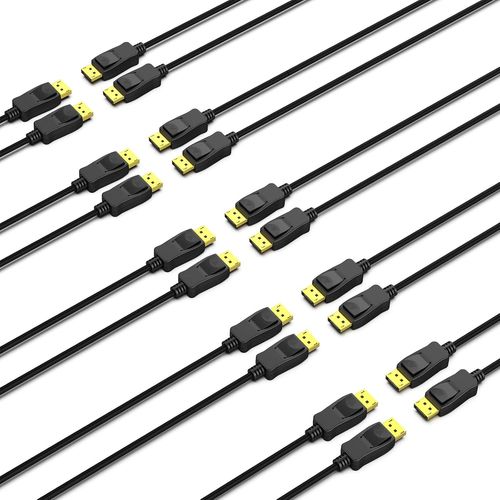 Lot de 10 Câbles DisplayPort vers DisplayPort 1,8 m - Qualité Supérieure - Compatible 4K@60Hz, 2K@144Hz [CAB4191100]