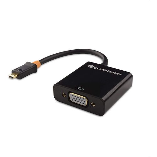 Adaptateur Micro Hdmi À Vga De (Convertisseur Micro Hdmi À Vga) En Noir[CAB4193176]