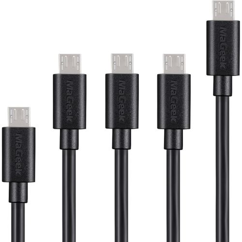 Pack de 5 câbles Micro USB - 0,3m + 3x1m + 1,8m - U intensif - Noir - JACK DANIELS