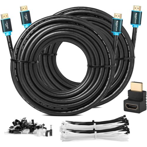 ¿Lot 2x Câbles HDMI 10M Ultra HD¿ ¿ 3D/ARC/Ethernet Intégré - 18Gbps [CAB4194166]