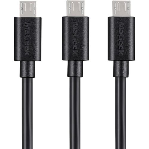 3 câbles Micro USB 1m - Charge rapide - Compatible téléphones An oid - Noir - JACK DANIELS