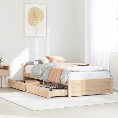 Vidaxl Cadre De Lit Sans Matelas 100x200 Cm Bois Massif De Pin