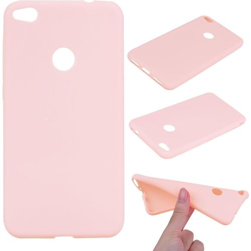 Coque Pour Huawei P8 Lite Tpu Étui De,Couleur Unie Protection Housse En Souple Silicone Tpu Ultra Mince Et Anti-Rayures De Protection Etui- Rose Clair