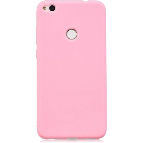 Coque Pour Huawei P8 Lite Tpu Étui De,Couleur Unie Protection Housse En Souple Silicone Tpu Ultra Mince Et Anti-Rayures De Protection Etui- Rose Foncé
