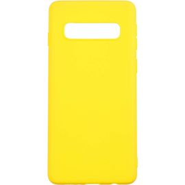 Coque Pour Samsung Galaxy S10 Tpu Étui De,Couleur Unie Protection Housse En Souple Silicone Tpu Ultra Mince Et Anti-Rayures De Protection Etui- Jaune