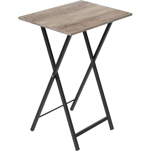 Gouts Et Couleurstable D¿Appoint, Bouts De Canapé, Tables Pliables De Style Industriel, Tables-Plateaux De Télévision, Basse Table Pour Petit Espace, Pour Salon, Chambre, Noir Ebk15bz01