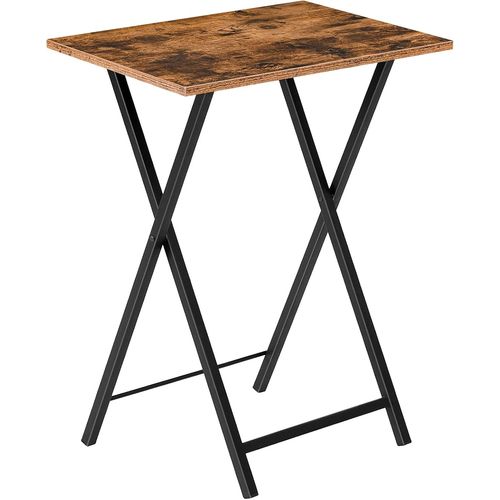 Gouts Et Couleurstable D¿Appoint, Bouts De Canapé, Tables Pliables De Style Industriel, Tables-Plateaux De Télévision, Basse Table Pour Petit Espace, Pour Salon, Chambre, Noir Ebk15bz01