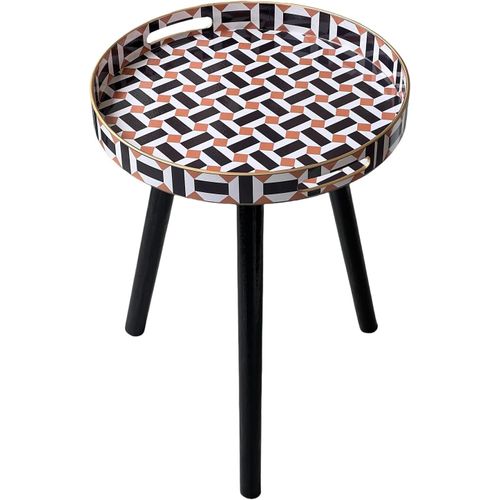 Gouts Et Couleurstables D'appoint Rondes D'intérieur Avec 3 Pieds Amovibles En Bois, Table À Plateau Polyvalent, Parfaite Pour La Table Basse Ronde, Le Thé Et La Relaxation De 45 Cm (Bleu Marbre)
