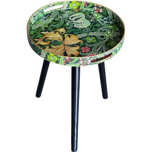 Gouts Et Couleurstables D'appoint Rondes D'intérieur Avec 3 Pieds Amovibles En Bois, Table À Plateau Polyvalent, Parfaite Pour La Table Basse Ronde, Le Thé Et La Relaxation De 45 Cm (Bleu Marbre)