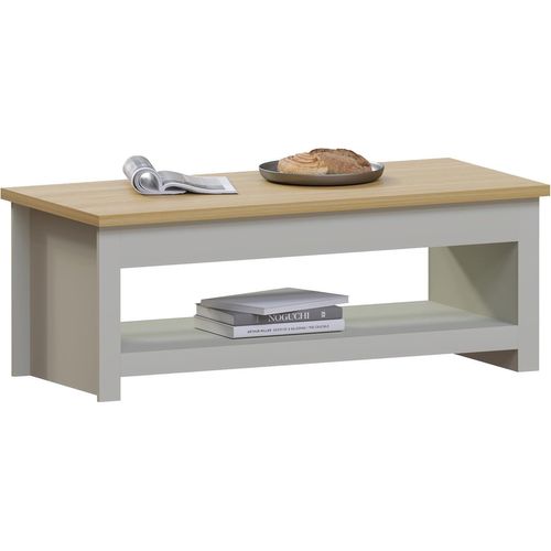 Gouts Et Couleursarlington Table Basse 1 Étagère De Rangement Mdf Meuble De Salon Moderne (Blanc)