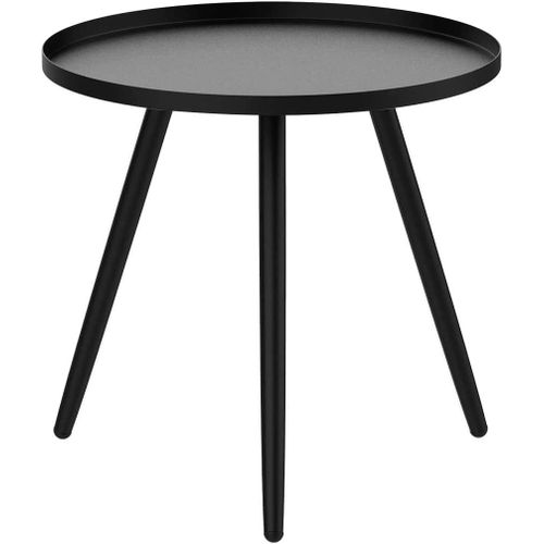 Gouts Et Couleurstable D'appoint En Métal Ronde Table Basse Avec Double Couche Plateau Amovible, Doré Bouts De Canapé Pour Salon Chambre Bureau Ø 37 X H52 Cm