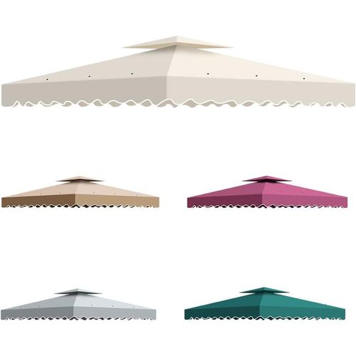 Gouts Et Couleurstoile Pour Tonnelle 3x3m, Ventilation Amovible Toile De Rechange Pour Parasol, 300d Polyester Anti-Uv De Remplacement Toile Pergola 3x3 Jardin Exterieur