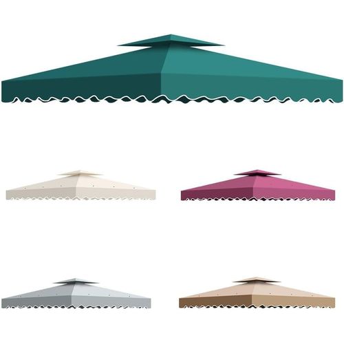 Gouts Et Couleurstoile Pour Tonnelle 3x3m, Ventilation Amovible Toile De Rechange Pour Parasol, 300d Polyester Anti-Uv De Remplacement Toile Pergola 3x3 Jardin Exterieur