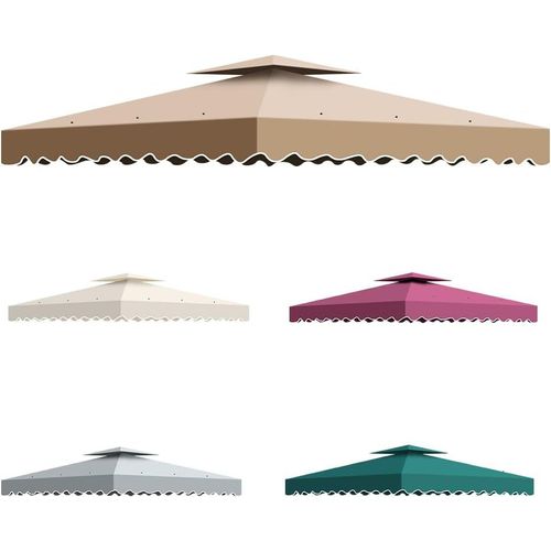 Gouts Et Couleurstoile Pour Tonnelle 3x3m, Ventilation Amovible Toile De Rechange Pour Parasol, 300d Polyester Anti-Uv De Remplacement Toile Pergola 3x3 Jardin Exterieur