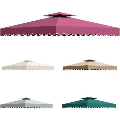 Gouts Et Couleurstoile Pour Tonnelle 3x3m, Ventilation Amovible Toile De Rechange Pour Parasol, 300d Polyester Anti-Uv De Remplacement Toile Pergola 3x3 Jardin Exterieur