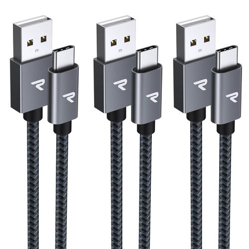 Mondodigitale-Cable Usb C, Cable Usb C Charge Rapide [1m+1m+2m/Lot De 3], Fil Chargeur Type C Nylon Tressé Compatible Avec Iphone 16e/16/15 Plus Pro Max, Galaxy S24/S23/S22, Ipad