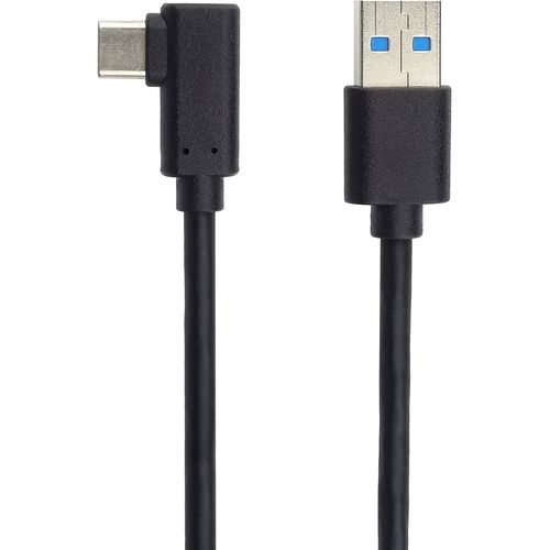 MONDODIGITALE-Câble De Connexion Usb 3.2 Gen 1, Câble De Données Superspeed ¿¿¿¿Jusqu'À 5 Gbit/S, Câble De Charge Jusqu'À 2A, Puissance 40 W, Usb Type A Mâle Vers Usb Type C Mâle Coudé À 90°, Noir, 1