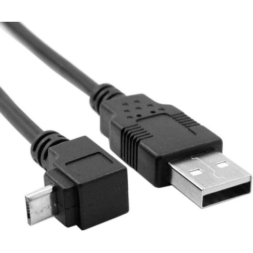 MONDODIGITALE-Câble Micro Usb Synchronisation Et Charge Coudé À 90° Transfert De Données 480 Mbit/S Compatible Avec Samsung, Htc, Sony, Motorola, Lg, Nokia, Kindle, Ps4, Xbox One Noir 1,80 M