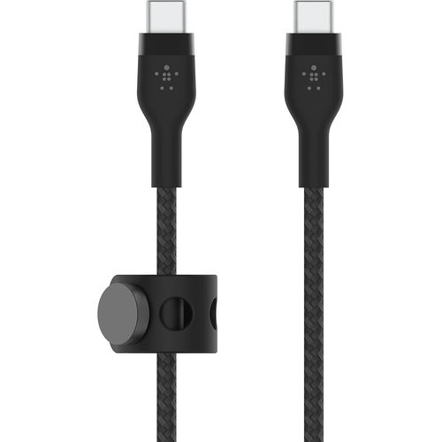 MONDODIGITALE-Boostcharge Pro Flex Câble À Gaine Tressée Usb-C Vers Usb-C, Certifié Usb-If, Recharge Power Delivery, Câble Usb C Pour Iphone 16, 15, Macbook, Ipad Pro, Galaxy S24, Pixel, Etc, 1 M, No