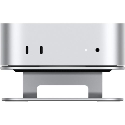 MONDODIGITALE-Support En Aluminium Pour Mac Mini M4/M4 Pro 2024, Accès Pratique Au Fond D'Alimentation, Anti-Rayures, Antidérapant, Évite La Surchauffe, Design Durable Et Robuste (Argenté)