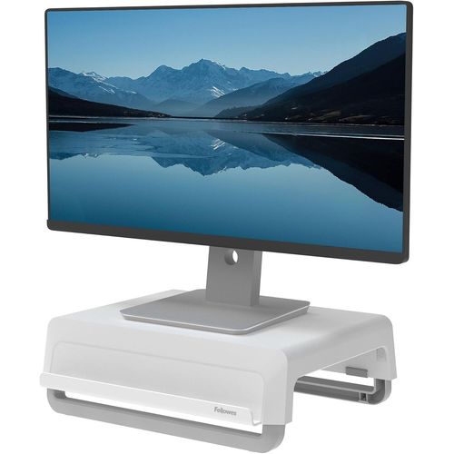 MONDODIGITALE-Support Moniteur Pour Bureau-Breyta Support De Moniteur 100% Recyclable Pour La Maison Et Le Bureau-Support Écran Ergonomique Avec 3 Réglages En Hauteur-Blanc