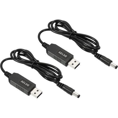 MONDODIGITALE-6W 1A Usb Step Up Voltage Convertisseur,2 Paquet Dc 5V To Dc 12V Alimentation Fournitures Adaptateur Jack 5.5X2.5Mm Câble Pour Router Led Lampe Haut-Parleurs