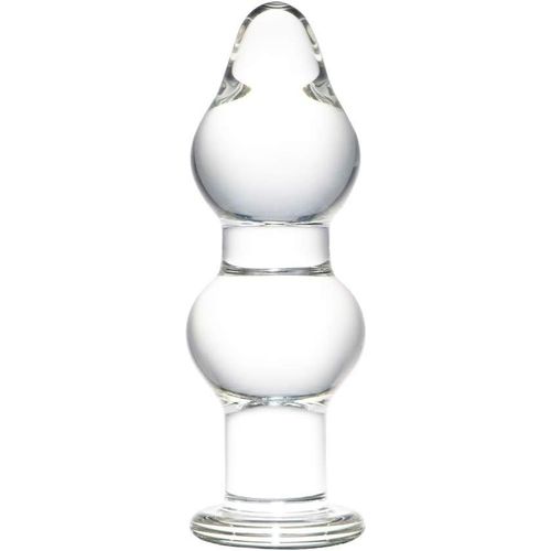 Gouts Et Couleursplug Anal En Cristal Transparent Dôme Double Perles Plug Anal Sex Toy Avec Poignée À Base Plate Pour Couple Homme Femme Masseur