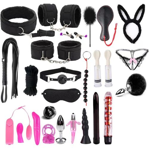 Gouts Et Couleurskits De Bondage Sm Sex Restraints Erotique 27 Pièces Fetish Cuir Sex Toys Sm Crazy Game Avec Menottes Et Plug Anal Grossier Parfait Sex Toys Érotiques Pour Couples