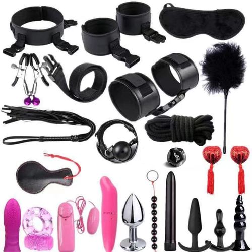 Gouts Et Couleurskits De Bondage Sm Sex Restraints Erotique 26 Pièces Fetish Cuir Sex Toys Sm Crazy Game Avec Menottes Et Plug Anal Grossier Parfait Sex Toys Érotiques Pour Couples