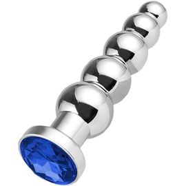Gouts Et Couleursplug Anal En Métal Orné D'une Pierre Précieuse - 5 Boules - Idéal Pour Les Hommes Comme Pour Les Femmes