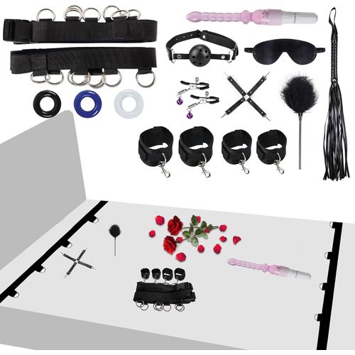 Gouts Et Couleurskits De Bondage 34 Pièces Érotique Bdsm Sex Menottes Sextoys, Sm Set Adultes Toy Parfait Anal Plug Butt Plug Set Ensemble De Jouets Sexuels Érotiques Retenue Et Bondage Pour Sexualit
