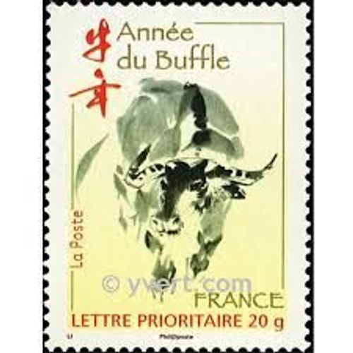 Année Lunaire Chinoise Du Buffle Année 2009 N° 4325 Yvert Et Tellier Luxe Validité Permanente Prioritaire