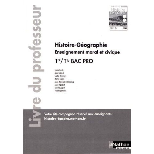 Histoire-Géographie Emc 1re/Tle Bac Pro - Livre Du Professeur