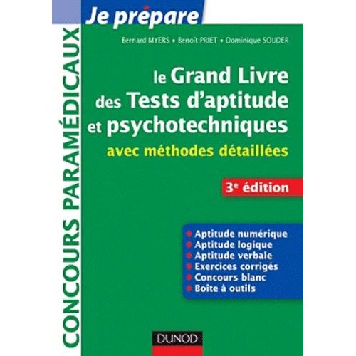Le Grand Livre Des Tests D'aptitude Et Psychotechniques Avec Méthodes Détaillées