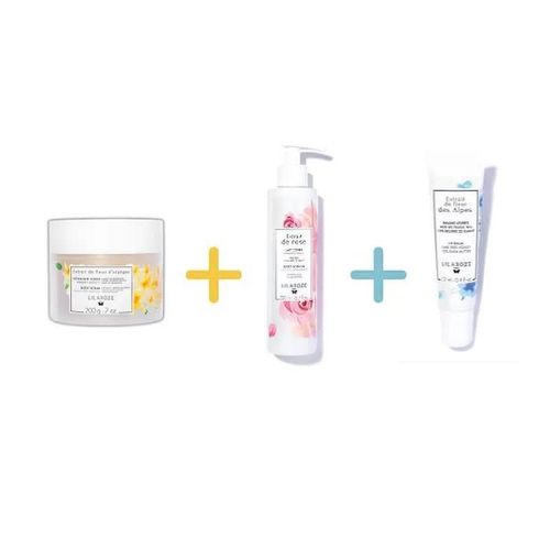 Lilaroze Paris Pack Eau Micellaire Extrait De Rose Nettoie Et Démaquille Bio + Gel Mains Nettoyant Extrait De Fleur D'oranger + Crèm 