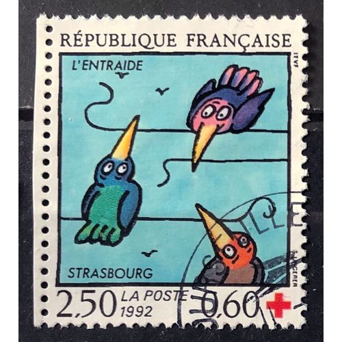 Croix Rouge 1992 - Oiseaux Entraide 2,50+0,60 (Très Joli N° 2783) Obl - France Année 1992 - Brn83 - N33358