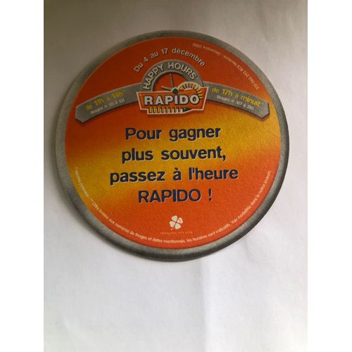 Sous-Bock "Rapido" - Couleur Orange