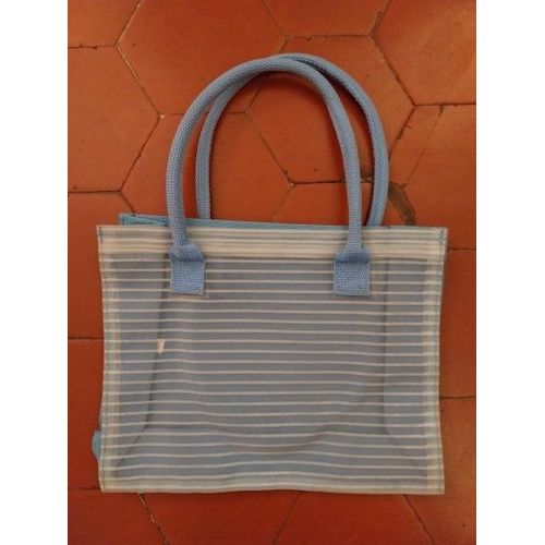 Mini-cabas polyester bleu clair